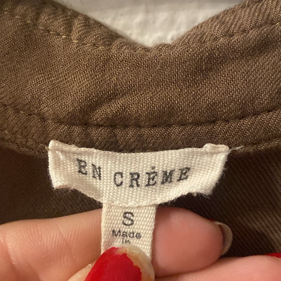 En Creme linen vest with pockets size small - Picture 4 of 6